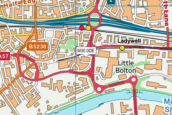 M30 0DE map - OS VectorMap District (Ordnance Survey)