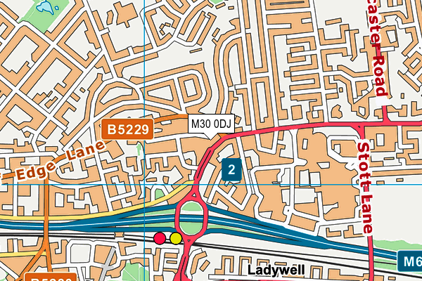 M30 0DJ map - OS VectorMap District (Ordnance Survey)