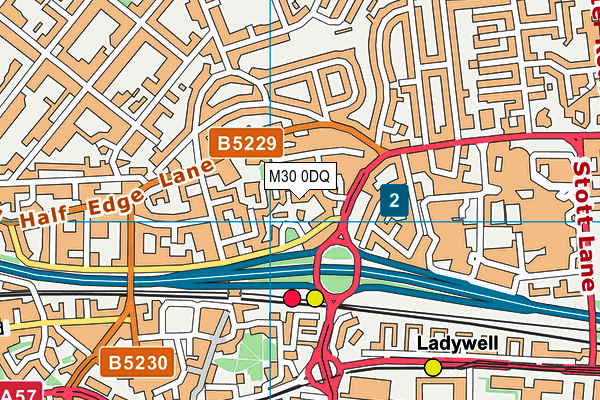 M30 0DQ map - OS VectorMap District (Ordnance Survey)