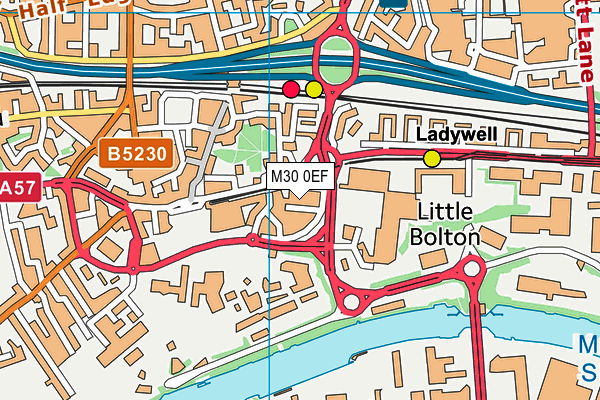 M30 0EF map - OS VectorMap District (Ordnance Survey)