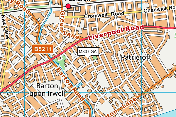 M30 0GA map - OS VectorMap District (Ordnance Survey)