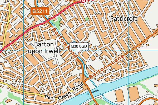 M30 0GD map - OS VectorMap District (Ordnance Survey)