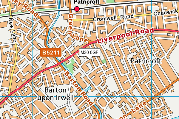 M30 0GF map - OS VectorMap District (Ordnance Survey)