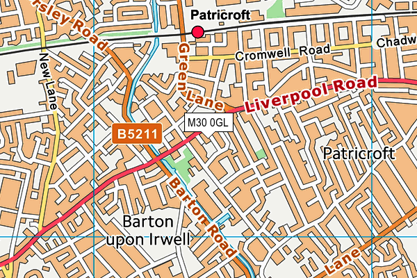 M30 0GL map - OS VectorMap District (Ordnance Survey)