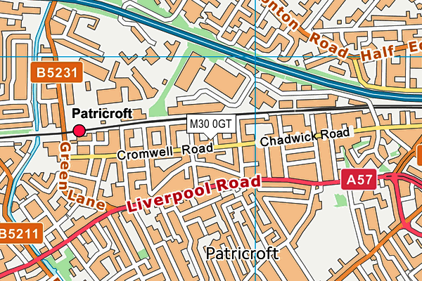 M30 0GT map - OS VectorMap District (Ordnance Survey)