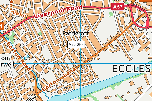 M30 0HF map - OS VectorMap District (Ordnance Survey)