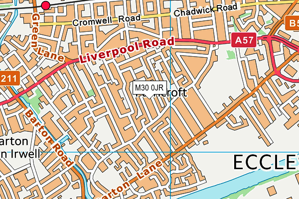 M30 0JR map - OS VectorMap District (Ordnance Survey)