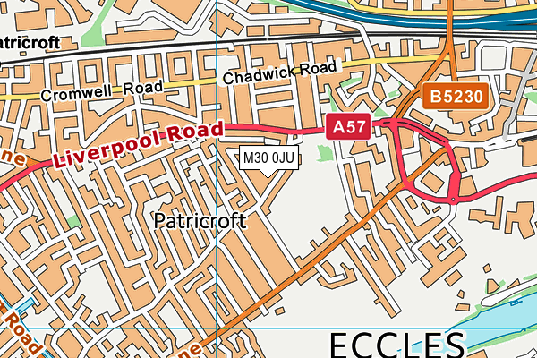 M30 0JU map - OS VectorMap District (Ordnance Survey)