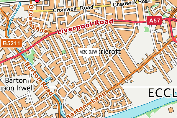 M30 0JW map - OS VectorMap District (Ordnance Survey)