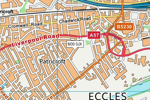 M30 0JX map - OS VectorMap District (Ordnance Survey)