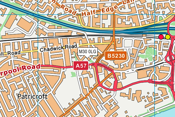 M30 0LG map - OS VectorMap District (Ordnance Survey)