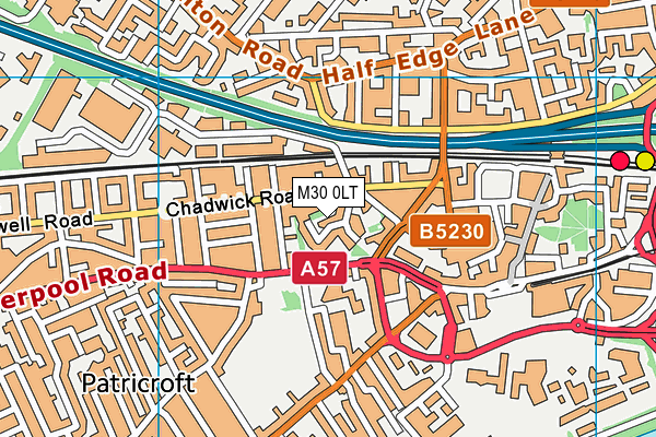 M30 0LT map - OS VectorMap District (Ordnance Survey)