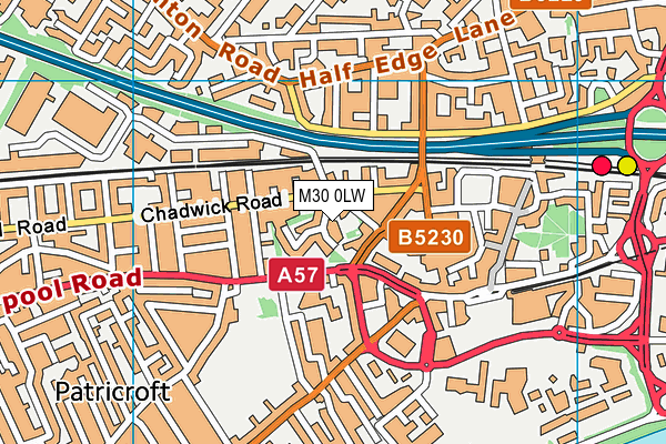 M30 0LW map - OS VectorMap District (Ordnance Survey)