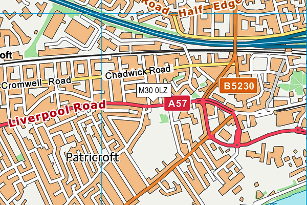 M30 0LZ map - OS VectorMap District (Ordnance Survey)