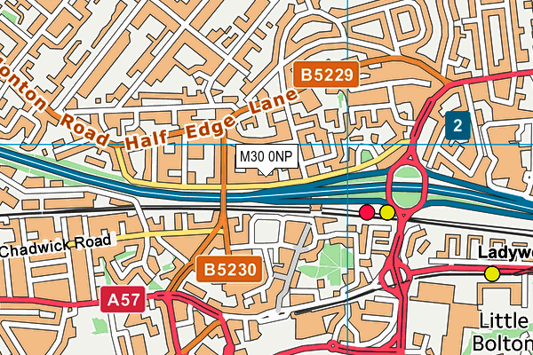 M30 0NP map - OS VectorMap District (Ordnance Survey)