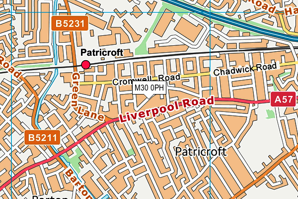 M30 0PH map - OS VectorMap District (Ordnance Survey)