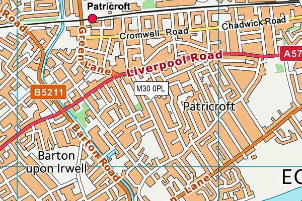 M30 0PL map - OS VectorMap District (Ordnance Survey)