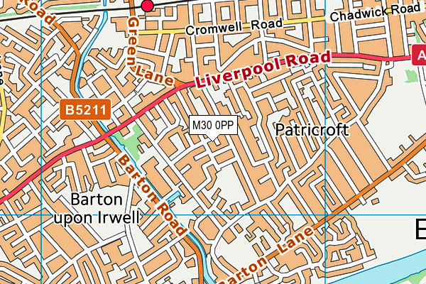 Barton Athletic Club (Closed) map (M30 0PP) - OS VectorMap District (Ordnance Survey)