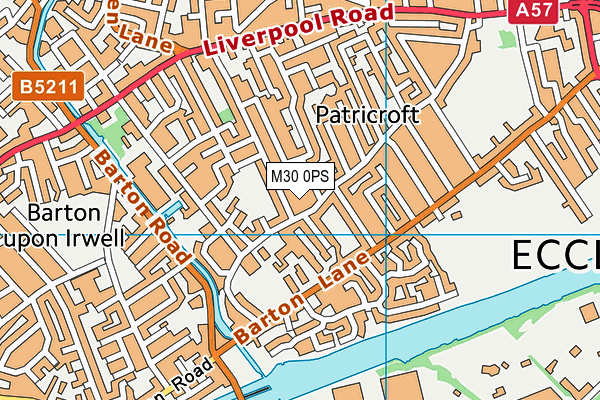 M30 0PS map - OS VectorMap District (Ordnance Survey)