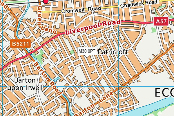 M30 0PT map - OS VectorMap District (Ordnance Survey)