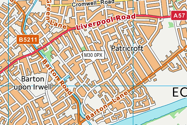 M30 0PX map - OS VectorMap District (Ordnance Survey)