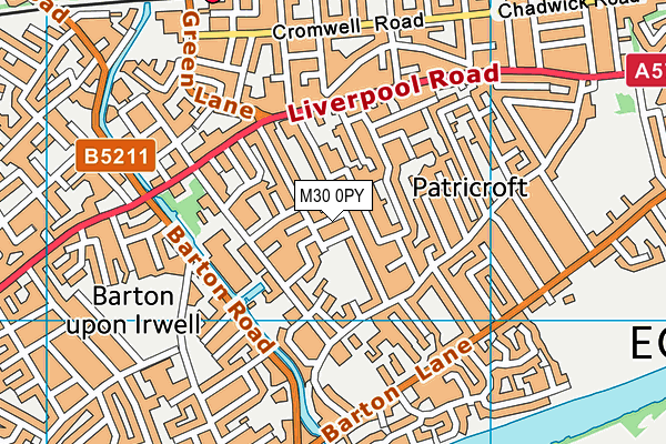 M30 0PY map - OS VectorMap District (Ordnance Survey)