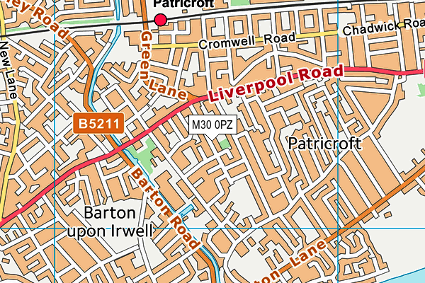 Lewis Street Playing Field map (M30 0PZ) - OS VectorMap District (Ordnance Survey)
