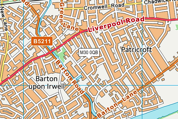 M30 0QB map - OS VectorMap District (Ordnance Survey)