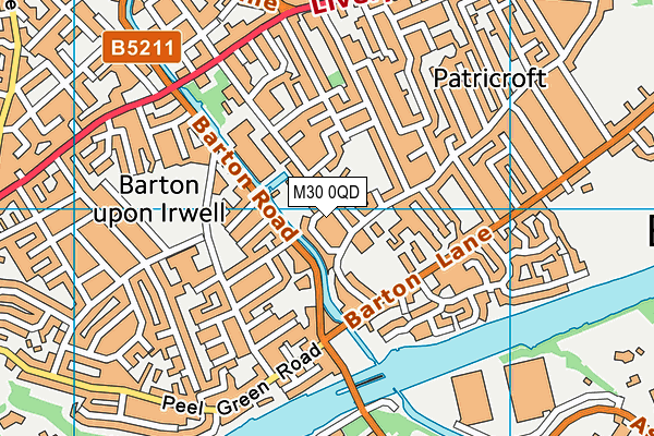 M30 0QD map - OS VectorMap District (Ordnance Survey)