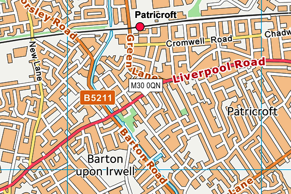 M30 0QN map - OS VectorMap District (Ordnance Survey)