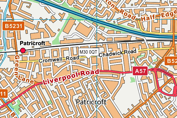 M30 0QT map - OS VectorMap District (Ordnance Survey)