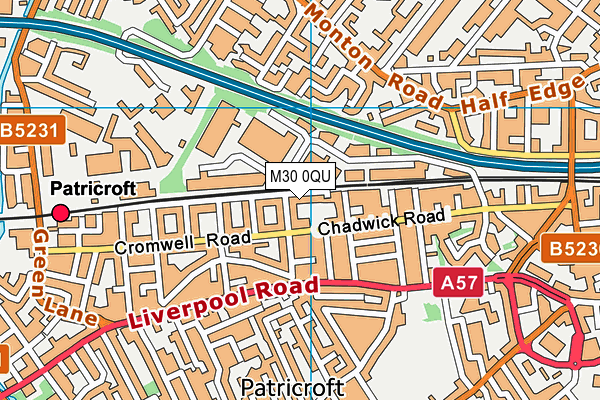 M30 0QU map - OS VectorMap District (Ordnance Survey)