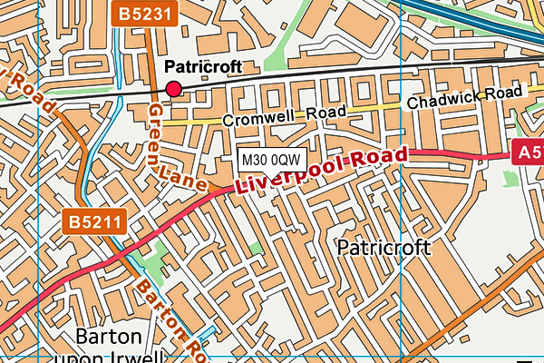 M30 0QW map - OS VectorMap District (Ordnance Survey)