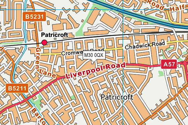 M30 0QX map - OS VectorMap District (Ordnance Survey)