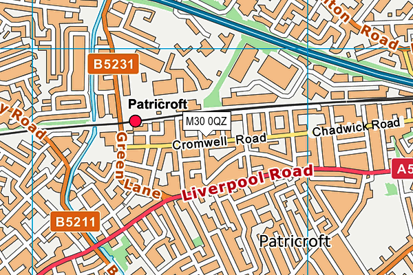 M30 0QZ map - OS VectorMap District (Ordnance Survey)