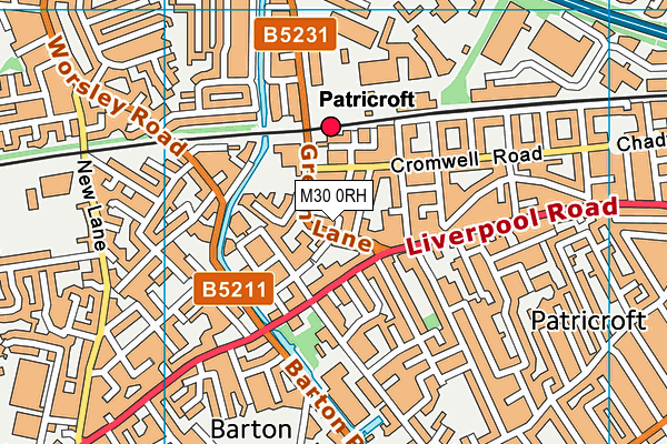 M30 0RH map - OS VectorMap District (Ordnance Survey)