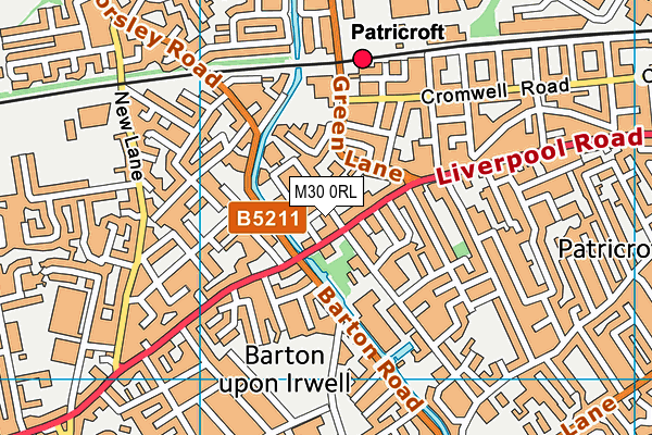 M30 0RL map - OS VectorMap District (Ordnance Survey)