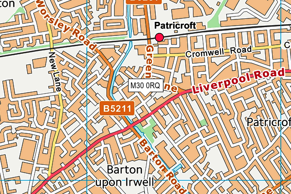 M30 0RQ map - OS VectorMap District (Ordnance Survey)