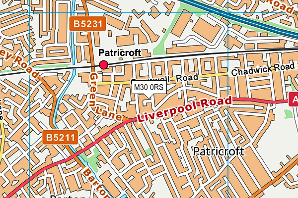 M30 0RS map - OS VectorMap District (Ordnance Survey)