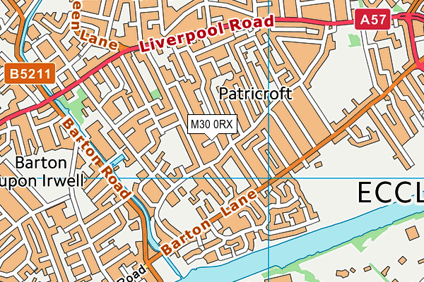 M30 0RX map - OS VectorMap District (Ordnance Survey)