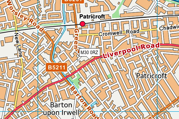 M30 0RZ map - OS VectorMap District (Ordnance Survey)