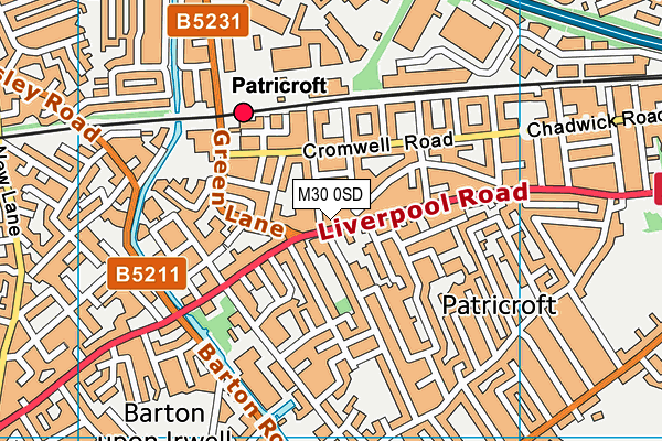 M30 0SD map - OS VectorMap District (Ordnance Survey)