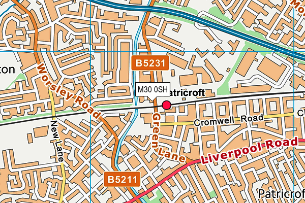 M30 0SH map - OS VectorMap District (Ordnance Survey)