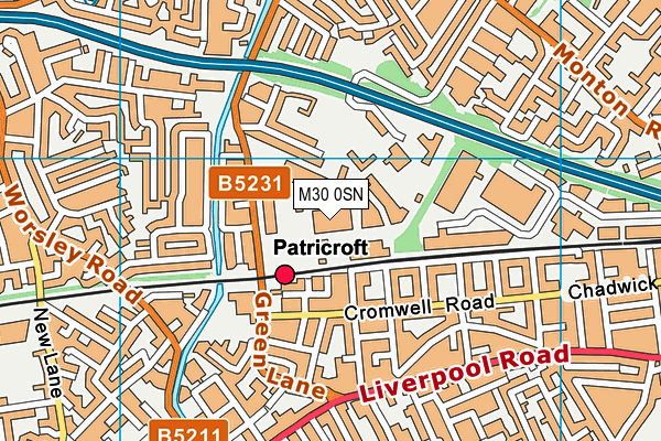 M30 0SN map - OS VectorMap District (Ordnance Survey)