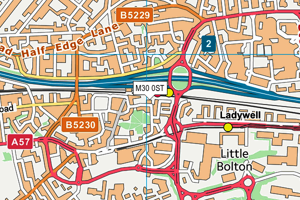 M30 0ST map - OS VectorMap District (Ordnance Survey)