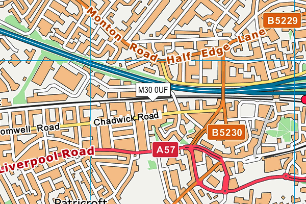 M30 0UF map - OS VectorMap District (Ordnance Survey)