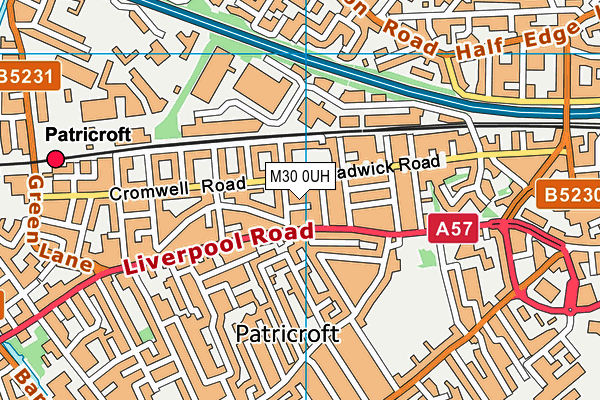 M30 0UH map - OS VectorMap District (Ordnance Survey)