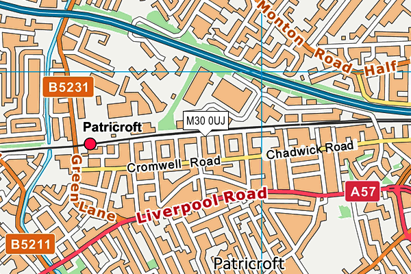 M30 0UJ map - OS VectorMap District (Ordnance Survey)