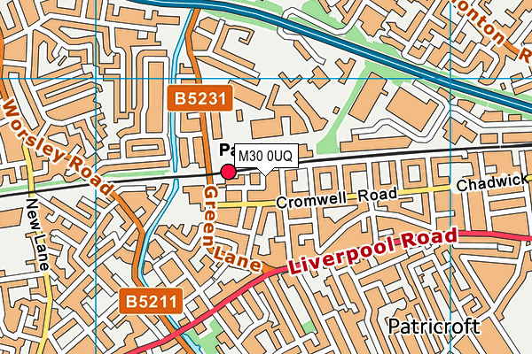 M30 0UQ map - OS VectorMap District (Ordnance Survey)