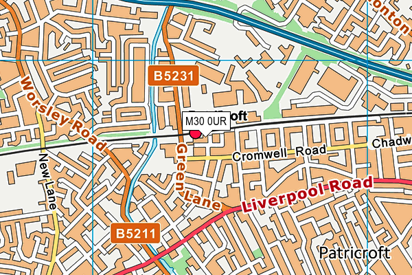 M30 0UR map - OS VectorMap District (Ordnance Survey)